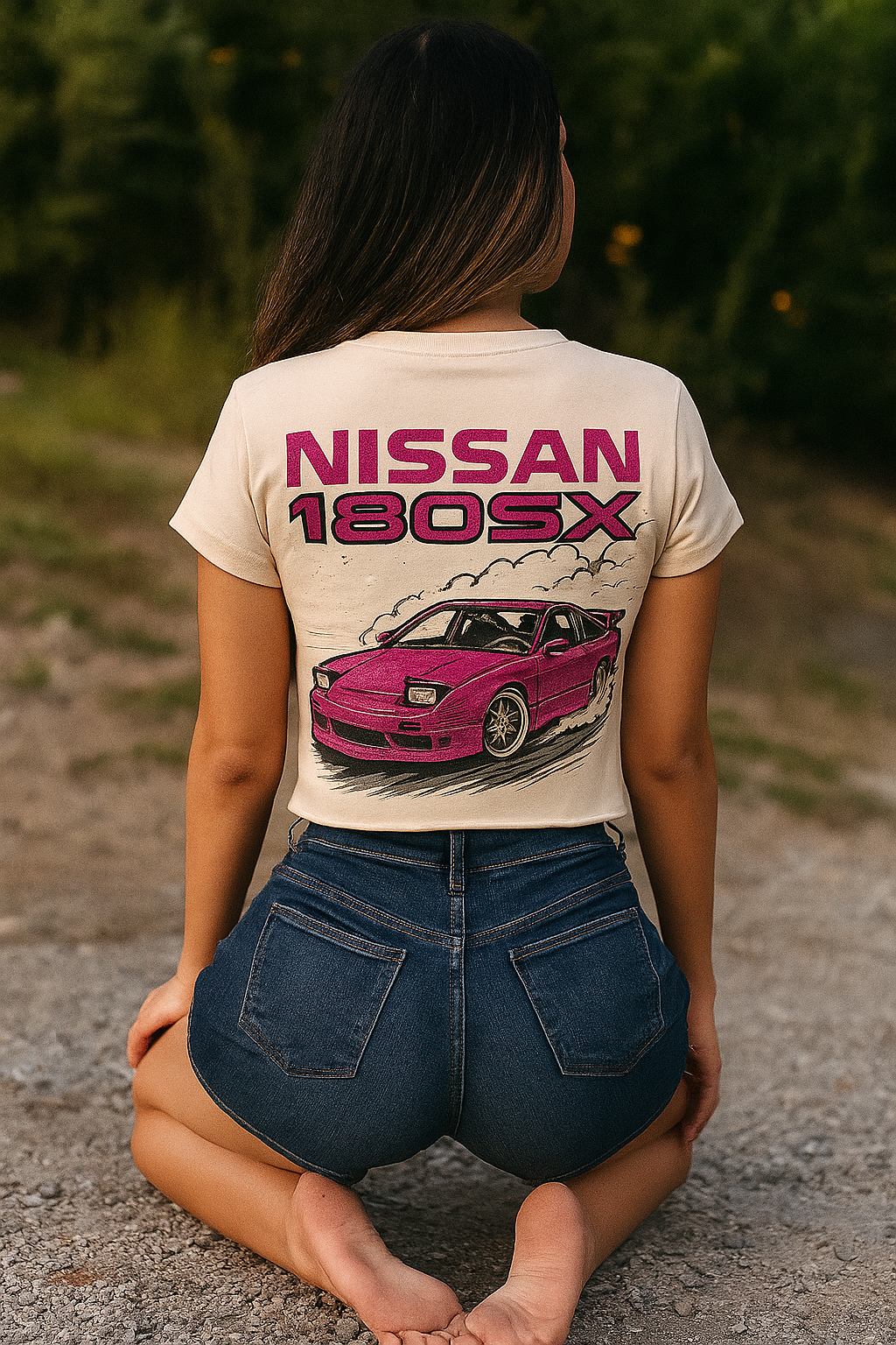 Short Sleeve white Pink 180sx